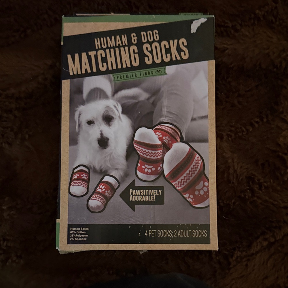 Matching Human & Dog Socks - Red Patterned Pet Socks